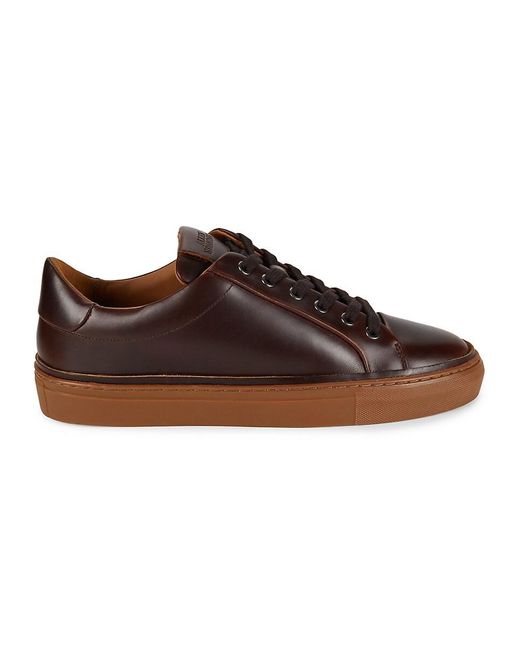 Allen Edmonds Brown Flynn Leather Low Top Sneakers for men