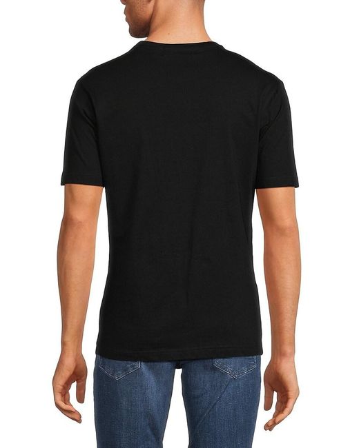 Class Roberto Cavalli Black Logo Crewneck T Shirt for men
