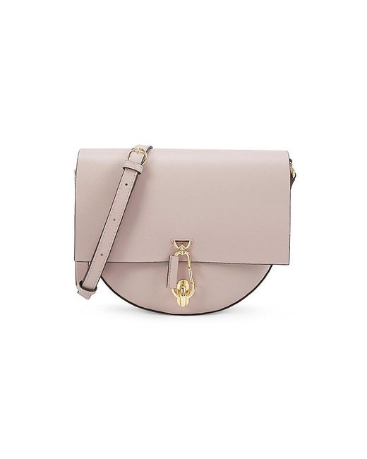 Zac Posen Belay Leather Saddle Crossbody Bag in Silver Rose (Pink) Lyst