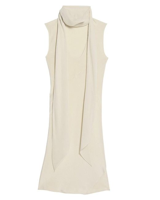 Helmut Lang Natural Silk Sleeveless Scarf Top