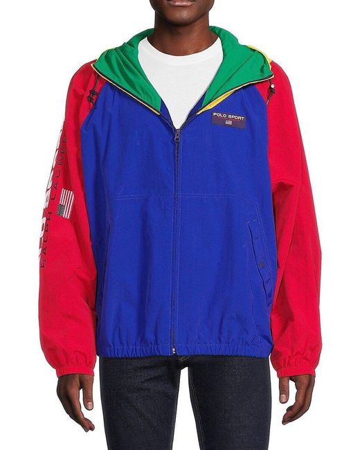Polo color block jacket top