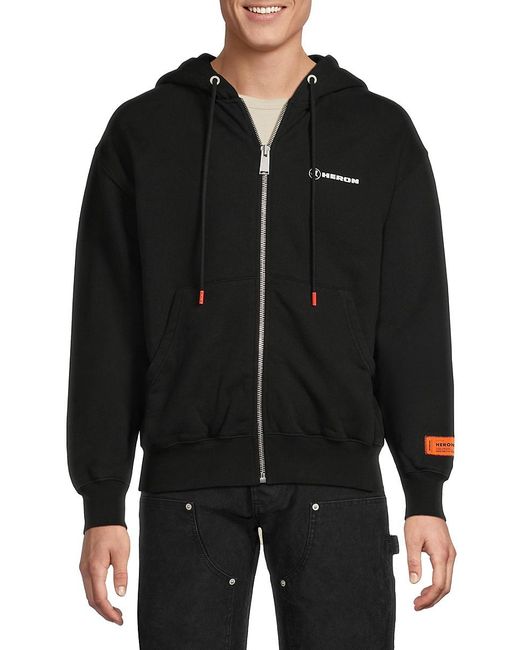 Heron Preston Logo Zip Up Hoodie in Black for Men Lyst Canada