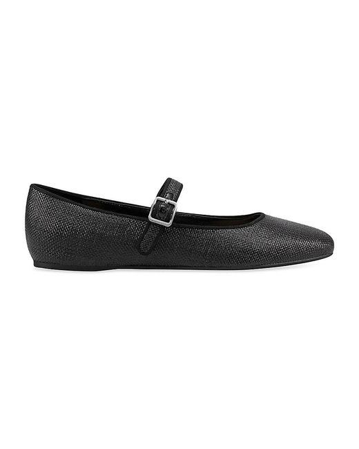 Marc Fisher Black Lailah Textured Mary Janes