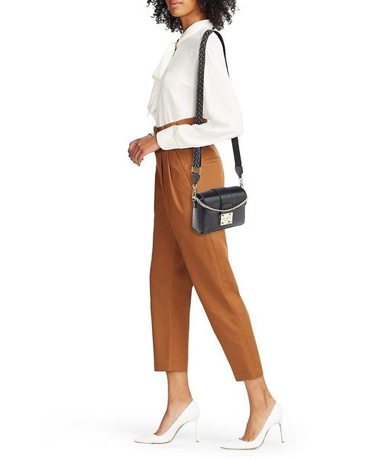 Karl Lagerfeld Green Jolie Harlow Leather Crossbody Bag