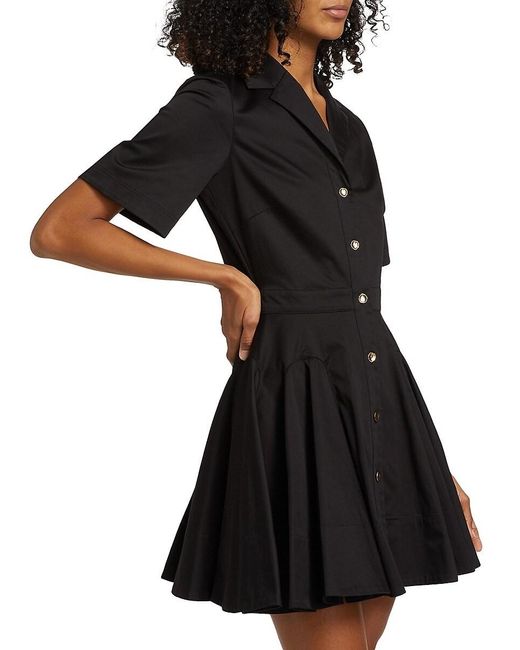 Jason Wu Black Circular Godet Shirtdress