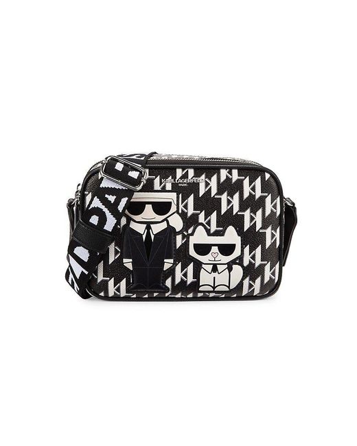 Karl Lagerfeld Maybelle Monogram Camera Crossbody Bag in Black Lyst