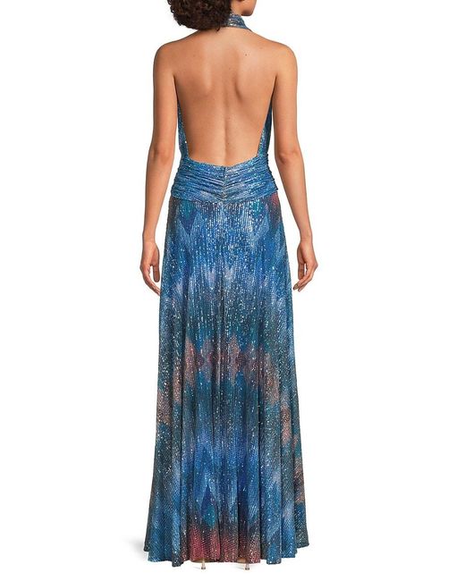 Ramy Brook Reyna Sequined Pleated Maxi Dress in Blue | Lyst Ramy Brook Reyna Sequined Pleated Maxi Dress in Blue | Lyst