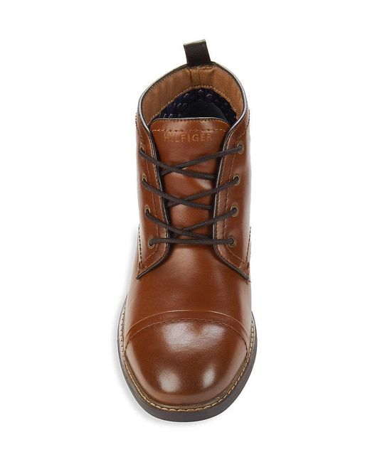Tommy Hilfiger Cap Toe Chukka Boots in Brown for Men Lyst