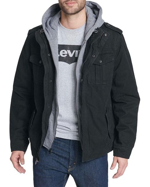 Levi's hooded utility jacket cheap