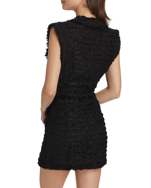 Nicholas the Label Black Sylvia Fringed Tweed Minidress