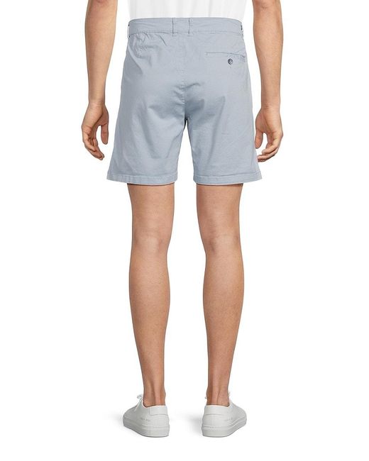 Saks Fifth Avenue Natural Flat Front Chino Shorts for men