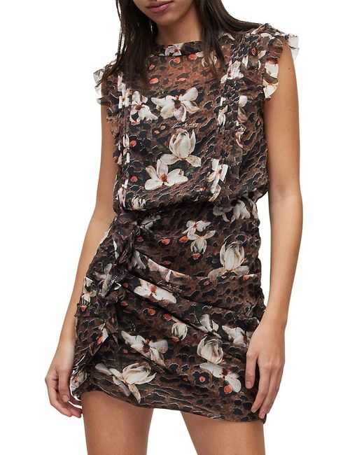 AllSaints Black Love My Way Hali Alessandra Minidress