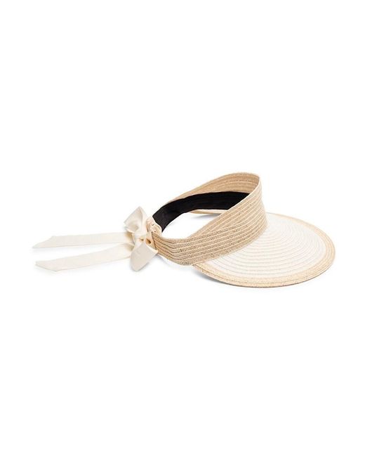 Eugenia Kim Natural Ricky Colorblock Hemp Packable Visor