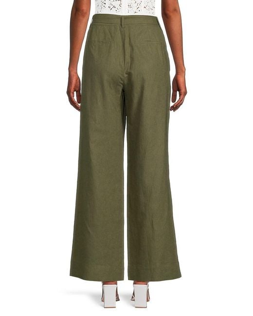 Cami NYC Green Sivan Line Blend Wide Leg Pants