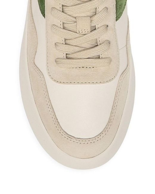 Vince Metallic Warren Court Leather & Suede Sneakers