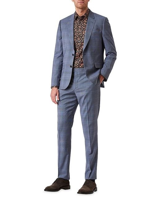 Paul Smith Blue Wool Soho-Fit Suit for men