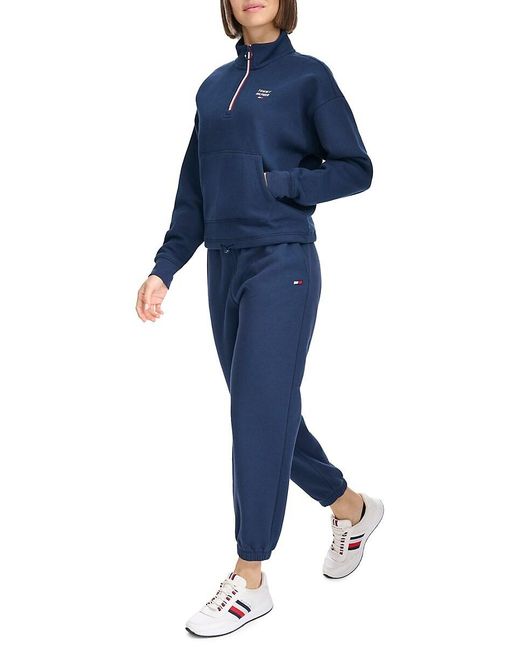 Tommy Hilfiger Red Logo Fleece Sweatshirt