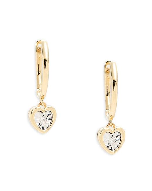 Saks Fifth Avenue Metallic Fashion 14k Yellow Gold & 0.02 Tcw Diamond Heart Drop Earrings