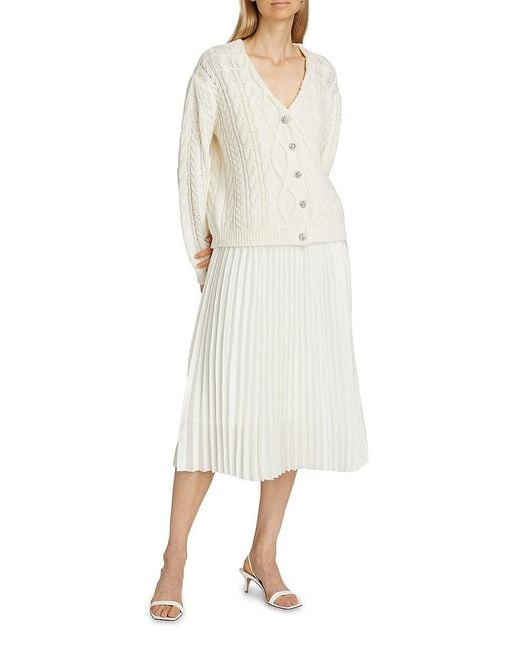 Cinq À Sept White Amandine Sweater Dress