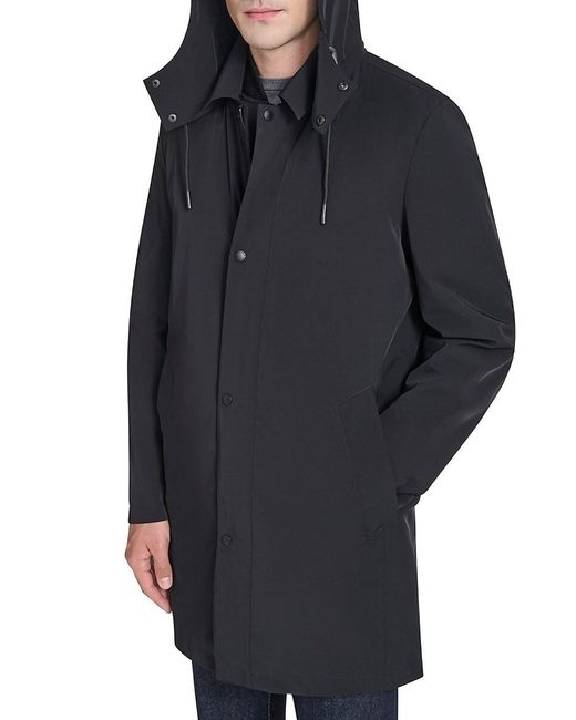 Cole Haan Blue 3-in-1 Hooded Rain Jacket for men