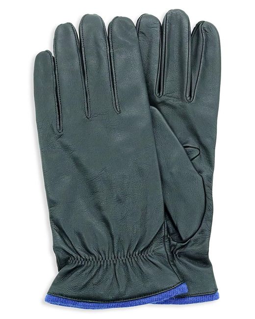 Portolano Blue Cashmere Lined Leather Gloves for men