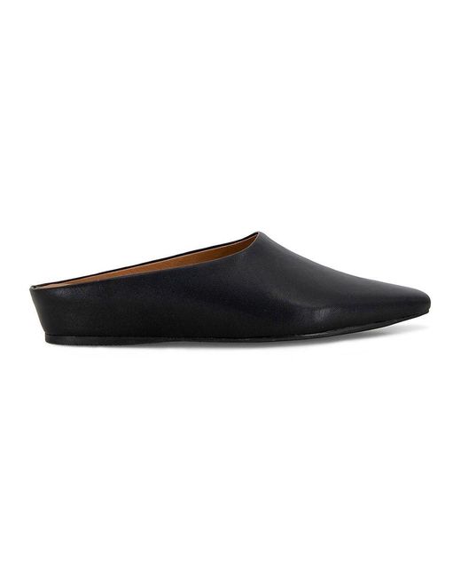 Andre Assous Norma Leather Concealed Wedge Mules in Black Lyst