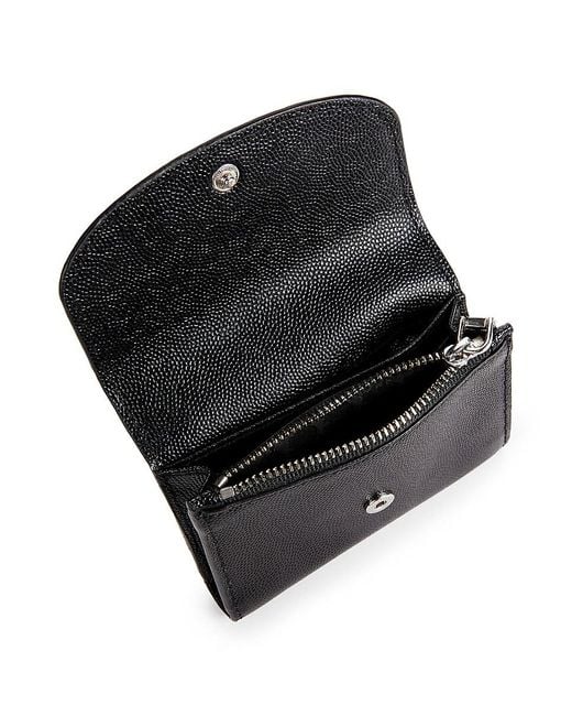 Karl Lagerfeld Black Logo Textured Leather Bifold Wallet