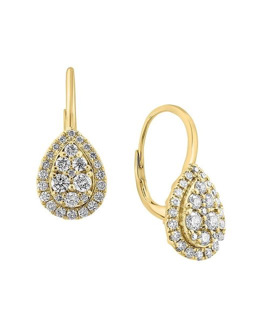 Effy Metallic 14K & 0.77 Tcw Diamond Huggie Earrings