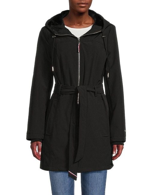 Tommy Hilfiger Black Faux Fur Lined Parka