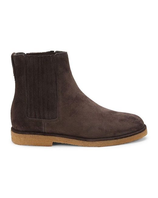Vince Beacon Suede Chelsea Boots in Brown | Lyst