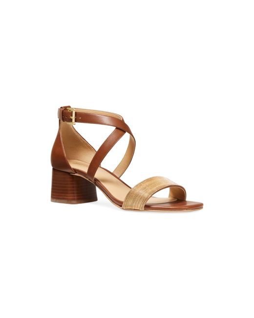MICHAEL Michael Kors Kimberly Patent Leather Ankle Strap Dress Sandals | Dillard's
