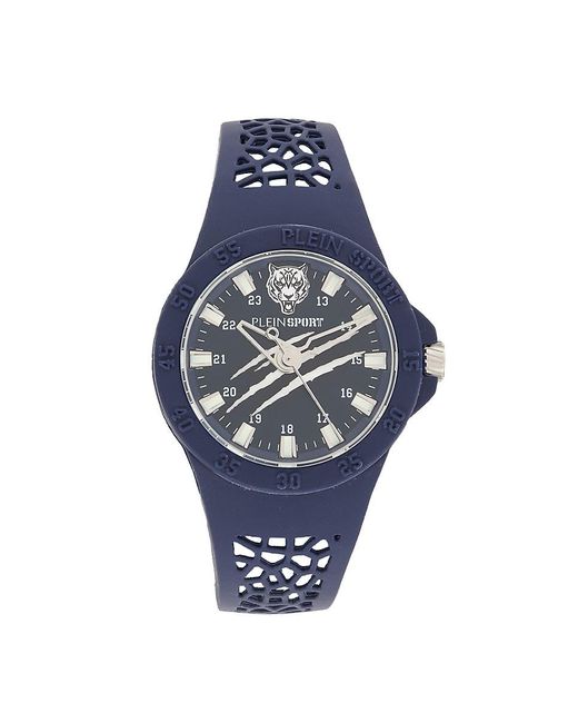 Philipp Plein Blue Thunderstorm Silicone Watch/ 40Mm