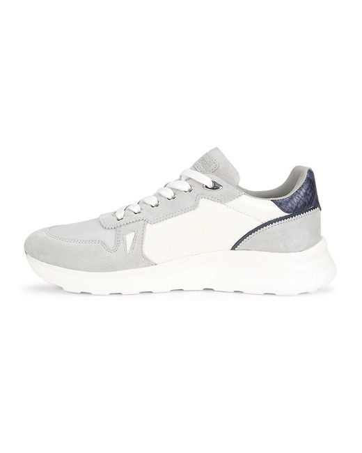 Roberto Cavalli White Logo Leather Sneakers for men