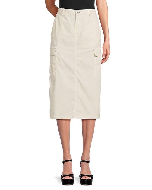 Calvin Klein Natural Cargo Midaxi Skirt