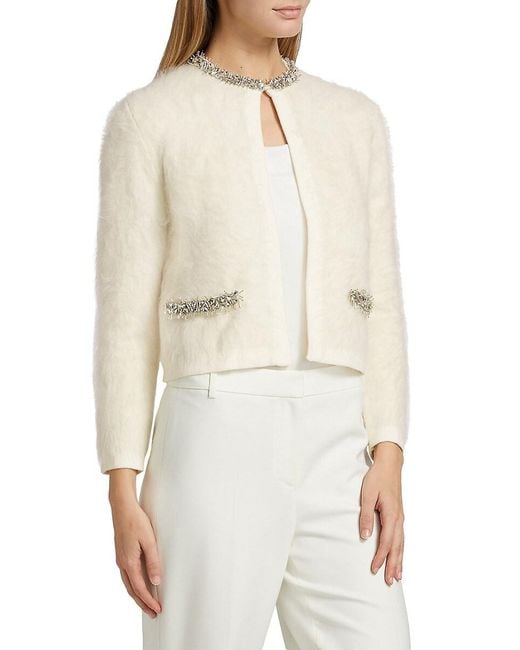 Kobi Halperin Black Madeline Embellished Alpaca-blend Cardigan