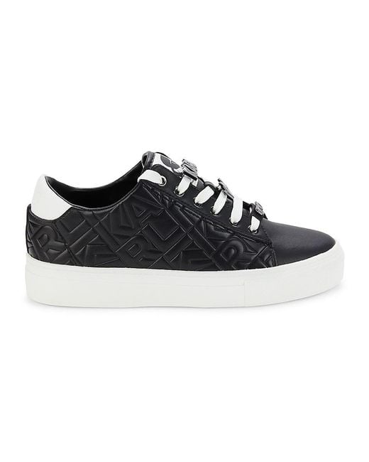 Karl Lagerfeld Black Cate Logo Two Tone Sneakers