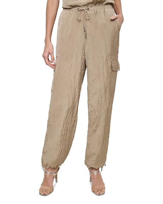 DKNY Natural Crinkled Jogger Pants
