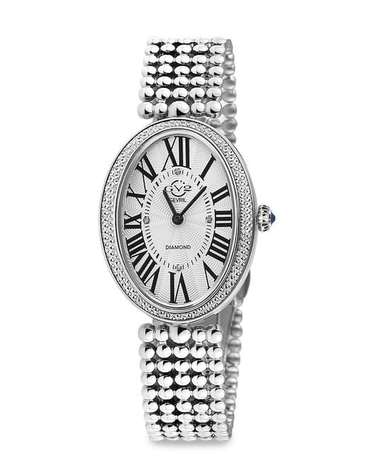 Gv2 White Piazza Navona & 0.02 Tcw Diamond Bracelet Watch/29Mm X 38Mm