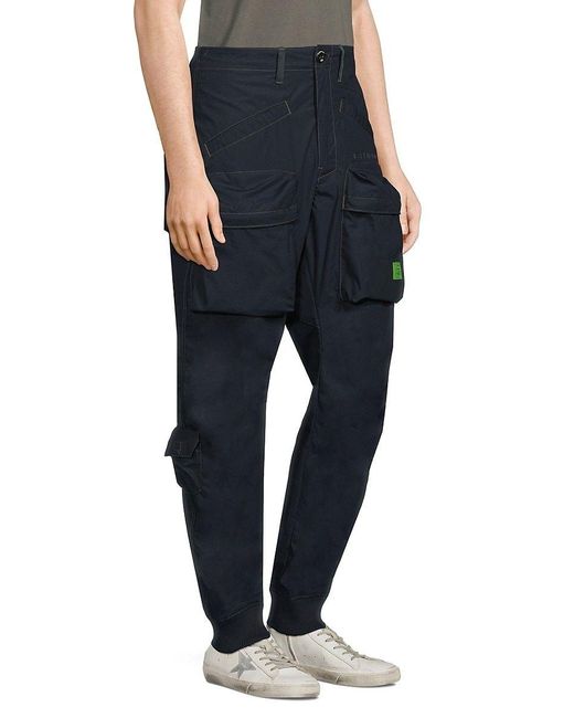 G-Star RAW Relaxed Solid Cargo Pants in Blue for Men | Lyst
