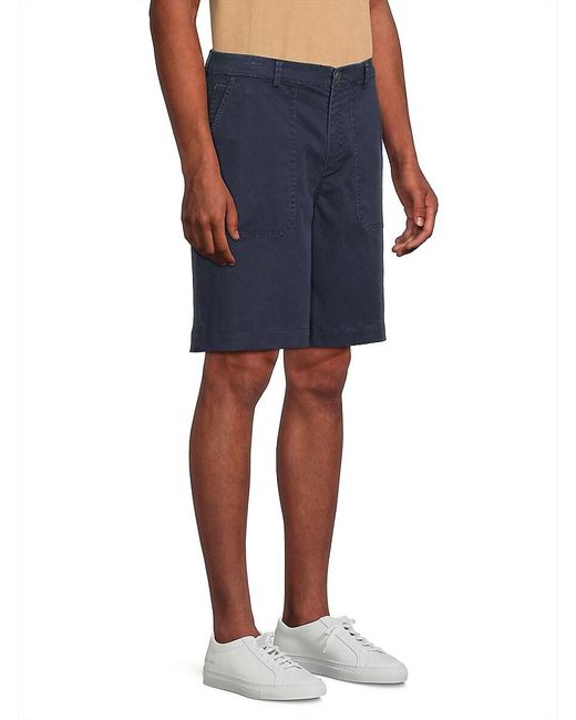 ATM Blue Painters Cotton Twill Shorts for men
