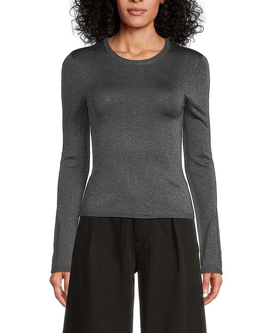 Third Form Black Glitter Fitted Top