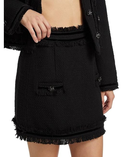 Cinq À Sept Black Christie Tweed Miniskirt