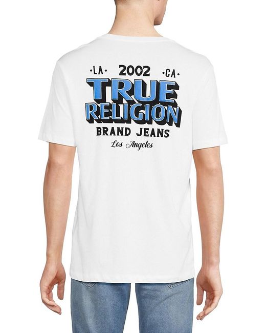 True Religion White Station Logo Back Tee for men