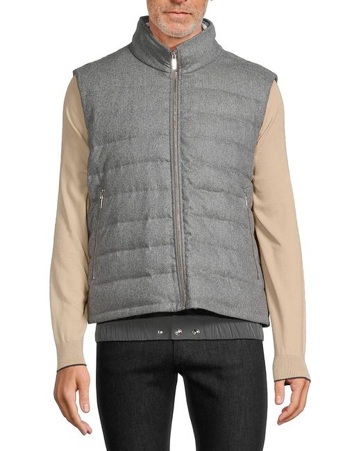 Mens grey top puffer vest