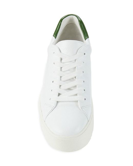 Vince White Benfield Leather Sneakers