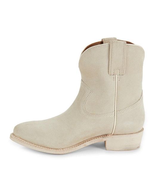 Frye Natural Billy Short Suede Boots