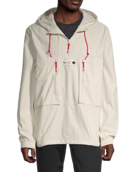 puma men's front-zip hooded jacket
