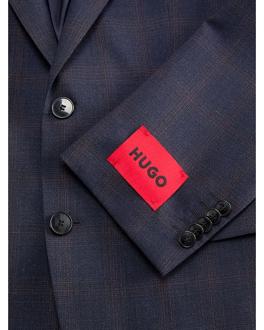 HUGO Blue Karl Plaid Wool Blend Sportcoat for men