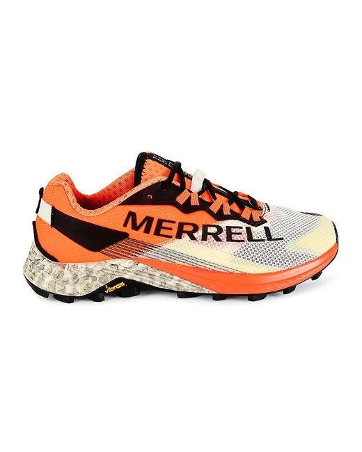 Merrell Orange Mtl Long Sky 2 Logo Low Top Sneakers for men