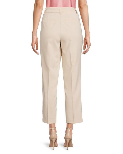 Bagatelle Natural Cropped Flat Front Straight Fit Pants